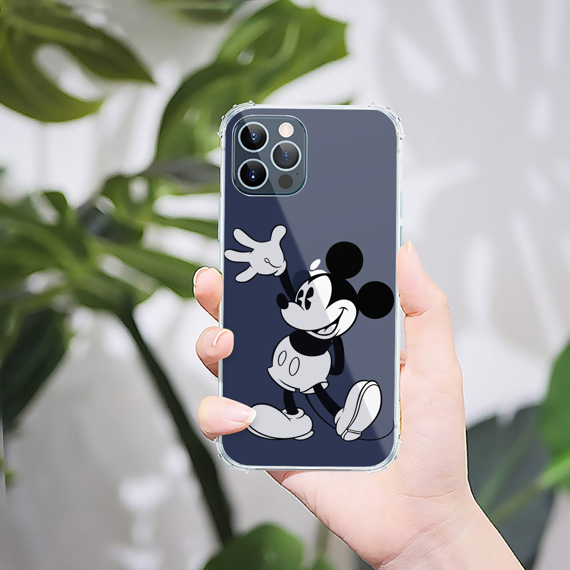 （画像用） ミッキーマウス Mickey Mouse 【iPhone 12シリーズ対応】透明スマホケース（クリアソフトケース）